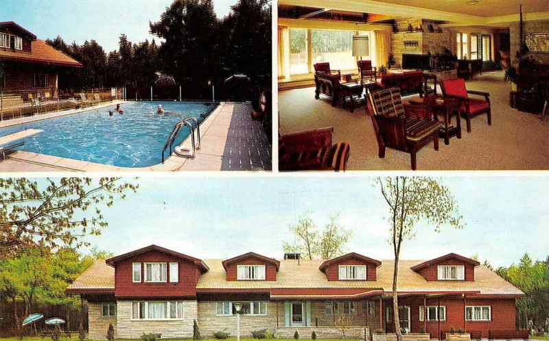 Camp INN Lodge (Redwood Motor Lodge) - Vintage Postcard